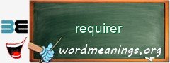 WordMeaning blackboard for requirer